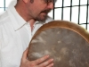 Stan Stewart with natural frame drum