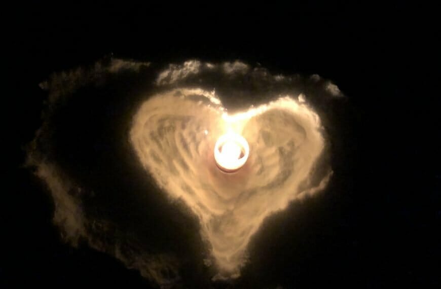 Spiral Heart Candle