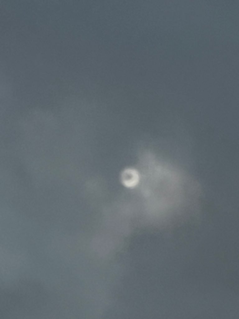 The solar eclipse of 2024 as seen through the lens of an iPhone.