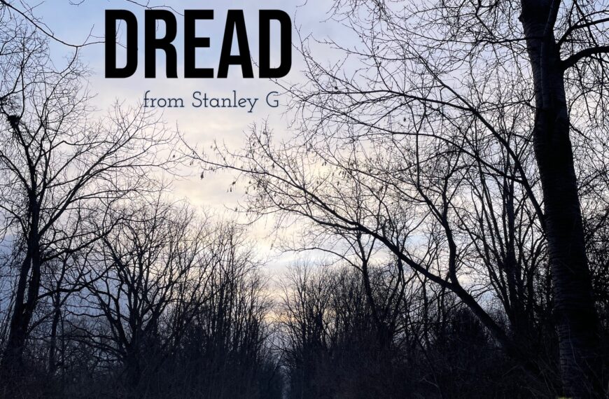 The cover art for the music track "Avoid Dread" is a snow covered trail through a winter forest.