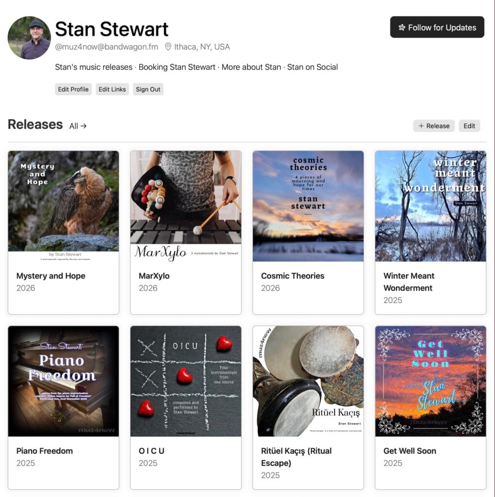 Stan Stewart's profile page on Bandwagon.FM.