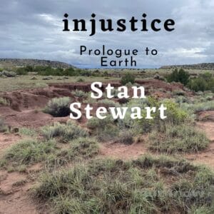 A ravine in the red sand of the New Mexico desert creates the landscape for the cover art on "Injustice: Prologue to Earth" by Stan Stewart.